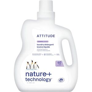 ATTITUDE Liquid Laundry Detergent, EWG Verified, HE Compatible, Plant-Based & Vegan, Natural Laundry Soap, Lavender Scent, 40 Loads, 2 Liters ATTITUDE Liquid Laundry Detergent, EWG Verified, HE Compatible, Plant-Based & Vegan, Natural Laundry Soap, Lavender Scent, 40 Loads, 2 Liters