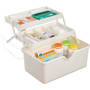 Relaxdays Medicine Storage Box, 7 Compartments, First Aid Supplies Organiser, Plastic, HWD: 20.5 x 30 x 21 cm, White Relaxdays Medicine Storage Box, 7 Compartments, First Aid Supplies Organiser, Plastic, HWD: 20.5 x 30 x 21 cm, White
