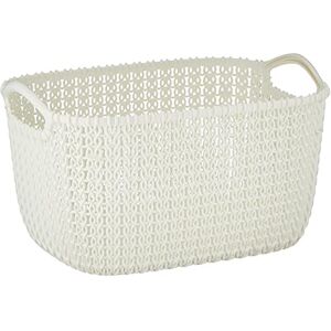 CURVER "Knit Rectangular Basket, White, 8 Litre CURVER "Knit Rectangular Basket, White, 8 Litre
