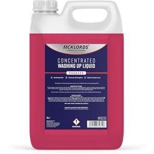 McKLords Commercial Rhubarb Washing Up Liquid High Strength Dishwashing Liquid for Commercial Kitchens & Catering Use Long-Lasting Foam Cuts Through Grease 5L McKLords Commercial Rhubarb Washing Up Liquid High Strength Dishwashing Liquid for Commercial Kitchens & Catering Use Long-Lasting Foam Cuts Through Grease 5L