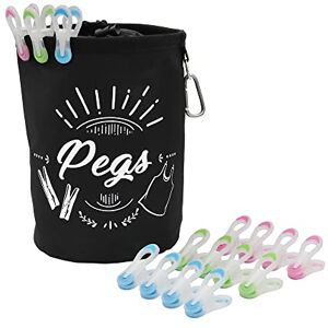JVL Large Peg Bag with 72 Prism Soft Touch Mini Pegs, Multicolor (08-040-270) JVL Large Peg Bag with 72 Prism Soft Touch Mini Pegs, Multicolor (08-040-270)