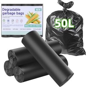 Carehabi Bin Liners, Organic Waste Bags, 50 L, Pack of 60 Organic Bin Liners, Kitchen Organic Rubbish Bags, Tear-Resistant and Waterproof Waste Bags, Biodegradable Bags for Kitchen, Office, Living Room (W 60 x Carehabi Bin Liners, Organic Waste Bags, 50 L, Pack of 60 Organic Bin Liners, Kitchen Organic Rubbish Bags, Tear-Resistant and Waterproof Waste Bags, Biodegradable Bags for Kitchen, Office, Living Room (W 60 x