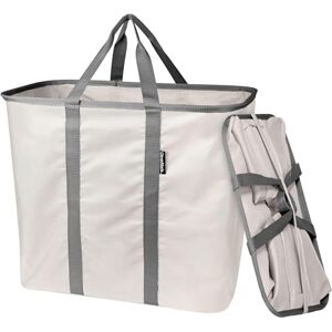 CleverMade Collapsible Laundry Caddy, Large Foldable Clothes Hamper Bag, Laundry Tote Carry All Bin XL Pop-Up Storage Basket with Handles, Cream/Charcoal, 2 Pack CleverMade Collapsible Laundry Caddy, Large Foldable Clothes Hamper Bag, Laundry Tote Carry All Bin XL Pop-Up Storage Basket with Handles, Cream/Charcoal, 2 Pack