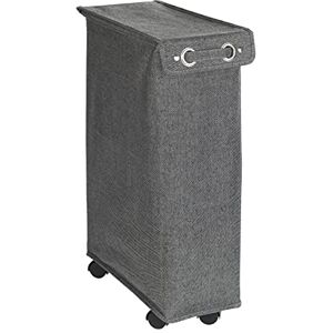 WENKO Corno Prime Laundry Basket with Lid, 43 L, Black / White WENKO Corno Prime Laundry Basket with Lid, 43 L, Black / White