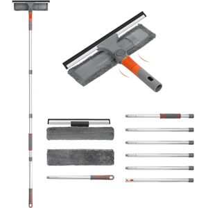 Baban Squeegee Window Cleaner 2 in 1 Window Cleaning Tool with Elbow and Straight Extension Pole, 61'' Telescopic Window Washing Equipment with Bendable Head for Car Indoor Outdoor High Windows (2 Pad Baban Squeegee Window Cleaner 2 in 1 Window Cleaning Tool with Elbow and Straight Extension Pole, 61'' Telescopic Window Washing Equipment with Bendable Head for Car Indoor Outdoor High Windows (2 Pad