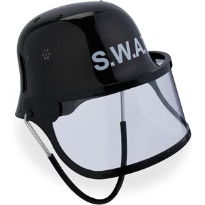 Relaxdays Adjustable SWAT Helmet for Kids, Foldable Visor, Children's Costume, HWD: 24.5 x 22.5 x 28 cm, Police, Black Relaxdays Adjustable SWAT Helmet for Kids, Foldable Visor, Children's Costume, HWD: 24.5 x 22.5 x 28 cm, Police, Black