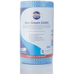 Nilco Non-Woven All-Purpose Cleaning Cloths – Durable Viscose and Polyester Blend, Effective Stain and Dirt Removal, Blue 100 Sheets Nilco Non-Woven All-Purpose Cleaning Cloths – Durable Viscose and Polyester Blend, Effective Stain and Dirt Removal, Blue 100 Sheets