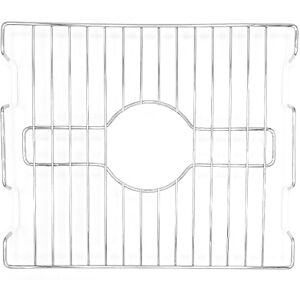 SOFINNI Kitchen Sink Protector White Steel Sink Grate Insert Grid Sink Bowl Rack Rust Prevent (Chrome) (16" x 12.5") SOFINNI Kitchen Sink Protector White Steel Sink Grate Insert Grid Sink Bowl Rack Rust Prevent (Chrome) (16" x 12.5")