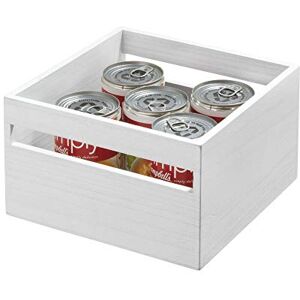 InterDesign iDesign EcoWood Kitchen Storage Box, Kitchen Container Made from Eco-Friendly Paulownia Wood, Wooden Box for Kitchens, Bathrooms and More, White Wash InterDesign iDesign EcoWood Kitchen Storage Box, Kitchen Container Made from Eco-Friendly Paulownia Wood, Wooden Box for Kitchens, Bathrooms and More, White Wash