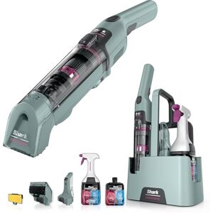 Shark StainForce Cordless Spot Cleaner Lightweight & Portable Spot, Stain, & Odour Eliminator for Carpets, Upholstery, with Storage Caddy, Accessories and 2x 500ml Cleaning Solution, HX100UKCP Shark StainForce Cordless Spot Cleaner Lightweight & Portable Spot, Stain, & Odour Eliminator for Carpets, Upholstery, with Storage Caddy, Accessories and 2x 500ml Cleaning Solution, HX100UKCP