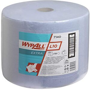 Wypall Extra Wiper Roll L10 7140, 1-Ply, High Absorbent, Airflex Technology, Blue Paper Wipers for Light-Duty Cleaning, Large Roll Format, 1 Roll x 1,500 Sheets Wypall Extra Wiper Roll L10 7140, 1-Ply, High Absorbent, Airflex Technology, Blue Paper Wipers for Light-Duty Cleaning, Large Roll Format, 1 Roll x 1,500 Sheets