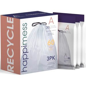 happimess HPM3000A-CLEAR 20 x Clear Drawstring Bin Liners (Pack of 60) 3 Packs of 20 Trash Bags happimess HPM3000A-CLEAR 20 x Clear Drawstring Bin Liners (Pack of 60) 3 Packs of 20 Trash Bags