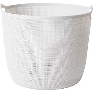 HOHAOO Laundry Basket, Washing Basket Plastic Laundry Bin Dirty Laundry Clothes Basket Storage Basket Organiser with Carry Handle for Laundry Room,Bedroom,Bathroom, Large White HOHAOO Laundry Basket, Washing Basket Plastic Laundry Bin Dirty Laundry Clothes Basket Storage Basket Organiser with Carry Handle for Laundry Room,Bedroom,Bathroom, Large White
