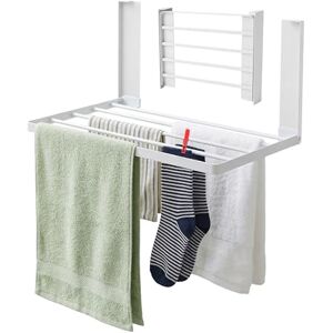 Relaxdays Magnetic Clothes Dryer, Foldable, No Drilling, 25 x 40.5 x 25 cm, Magnetic Clothes Airer, Metal, White Relaxdays Magnetic Clothes Dryer, Foldable, No Drilling, 25 x 40.5 x 25 cm, Magnetic Clothes Airer, Metal, White