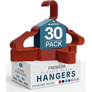 Utopia Home 30 Pack Plastic Hangers Space Saving - Hangers for Shirts & Blouses Utopia Home 30 Pack Plastic Hangers Space Saving - Hangers for Shirts & Blouses