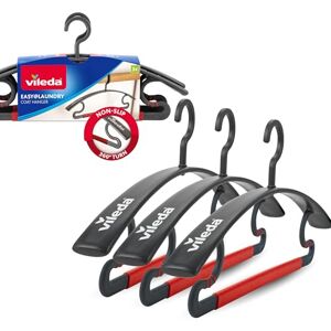 Vileda 3-in-1 Clothes Hangers Set of 3 – Non-Slip Coat Hangers with Trouser Bar and 360° Swivel Hook – Space-Saving Shape-Retaining Wardrobe Hangers for Suits, Jackets, Shirts and Trousers Vileda 3-in-1 Clothes Hangers Set of 3 – Non-Slip Coat Hangers with Trouser Bar and 360° Swivel Hook – Space-Saving Shape-Retaining Wardrobe Hangers for Suits, Jackets, Shirts and Trousers