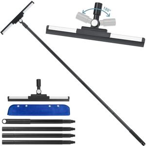 AiQInu Shower Racquet, Floor and Glass Racket Long Handle and Soft Silicone Head for Effective Cleaning of Wet Surfaces, Width 36cm AiQInu Shower Racquet, Floor and Glass Racket Long Handle and Soft Silicone Head for Effective Cleaning of Wet Surfaces, Width 36cm