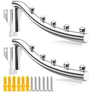 MDJYMYZ Clothes Drying Rack Folding Wall Mount, Wall Mounted Swivel Clothes Drying Rack, Stainless Steel Heavy Duty Laundry Hangers Wall Clothes Rack with Swing Arm Foldable Closet Storage Organization, 2 PCS MDJYMYZ Clothes Drying Rack Folding Wall Mount, Wall Mounted Swivel Clothes Drying Rack, Stainless Steel Heavy Duty Laundry Hangers Wall Clothes Rack with Swing Arm Foldable Closet Storage Organization, 2 PCS