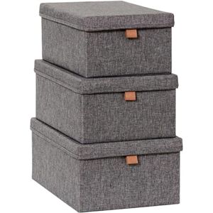 LOVE !T STORE !T LOVE IT STORE IT Premium Storage Box with Lid Fabric Set of 3 Linen Baskets Reinforced with Cardboard Grey Various Sizes LOVE !T STORE !T LOVE IT STORE IT Premium Storage Box with Lid Fabric Set of 3 Linen Baskets Reinforced with Cardboard Grey Various Sizes