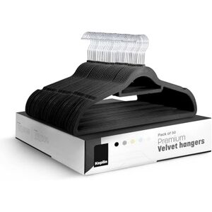 KEPLIN Velvet Hangers 50 Pack Non-Slip Clothes Hangers with Tie Bar & 360° Hook Durable & Sturdy, Space-Saving Wardrobe Organisers for Suits, Jackets & Clothes- Home Storage Solution (Black) KEPLIN Velvet Hangers 50 Pack Non-Slip Clothes Hangers with Tie Bar & 360° Hook Durable & Sturdy, Space-Saving Wardrobe Organisers for Suits, Jackets & Clothes- Home Storage Solution (Black)