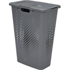 Sundis 358002 PIXEL Design 40L Laundry Box Anthracite Color SLIM Format for Small Spaces, Good Ventilation and Ergonomic Handles, L.57 x W.28 x H.44 cm Sundis 358002 PIXEL Design 40L Laundry Box Anthracite Color SLIM Format for Small Spaces, Good Ventilation and Ergonomic Handles, L.57 x W.28 x H.44 cm