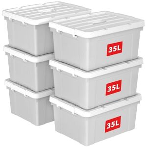 Cetomo 35L*6 Storage Boxes - Stackable Organizing Container Cetomo 35L*6 Storage Boxes - Stackable Organizing Container