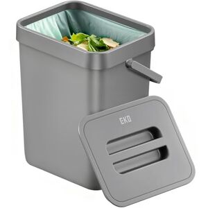 EKO Puro Hanging Caddy, Wall Mountable or Hanging Bin for Compostable Waste, Perfect for Kitchen & Home, 3 Litre EKO Puro Hanging Caddy, Wall Mountable or Hanging Bin for Compostable Waste, Perfect for Kitchen & Home, 3 Litre