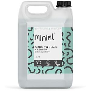 Miniml Window & Glass Cleaner 5L Refill Mint Scented, Streak-Free Finish, Cruelty-Free, Vegan, Natural & Plant-Based Non-Toxic Cleaning Formula, Bulk Buy Miniml Window & Glass Cleaner 5L Refill Mint Scented, Streak-Free Finish, Cruelty-Free, Vegan, Natural & Plant-Based Non-Toxic Cleaning Formula, Bulk Buy