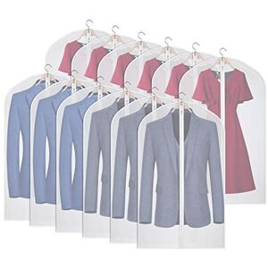 Kntiwiwo Clear Garment Bag Suit Bags for Storage Set of 12 Hanging Dust-Proof Clothes Cover Bag with Zipper for Suit, Coat, Dress Closet Clothes Storage-24” x 40” Kntiwiwo Clear Garment Bag Suit Bags for Storage Set of 12 Hanging Dust-Proof Clothes Cover Bag with Zipper for Suit, Coat, Dress Closet Clothes Storage-24” x 40”