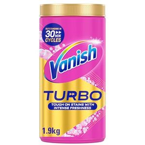 Vanish Turbo Stain Remover Powder, 1.9kg, Boosted Oxi Action for Quick Wash, Removes Stains, Safe on Colours and White Vanish Turbo Stain Remover Powder, 1.9kg, Boosted Oxi Action for Quick Wash, Removes Stains, Safe on Colours and White
