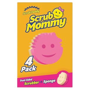Scrub Daddy Scrub Mommy Cleaning Sponges Dual Sided Non Scratch Sponge Scourers, Smiley Kitchen Sponges for Dishwashing & Bathroom, FlexTexture Dish Scrubber Sponge, Assorted 4 Pack Scrub Daddy Scrub Mommy Cleaning Sponges Dual Sided Non Scratch Sponge Scourers, Smiley Kitchen Sponges for Dishwashing & Bathroom, FlexTexture Dish Scrubber Sponge, Assorted 4 Pack