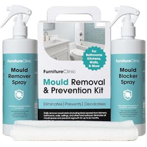 Furniture Clinic Mould Removal & Prevention Kit Mould Remover Spray for Cleaning of Bathroom Walls, Shower Tiles, Ceilings With Anti-Mould Spray for Spore Removal and Prevention of Regrowth Furniture Clinic Mould Removal & Prevention Kit Mould Remover Spray for Cleaning of Bathroom Walls, Shower Tiles, Ceilings With Anti-Mould Spray for Spore Removal and Prevention of Regrowth