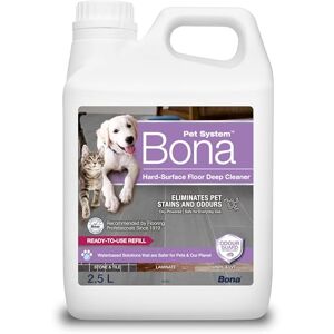 Bona Pet Hard-Surface Floor Deep Cleaner, Pet Stain and Odour Remover, Pet Friendly Floor Cleaner Liquid, Spot Cleaning, 2.5 Litre Refill Bona Pet Hard-Surface Floor Deep Cleaner, Pet Stain and Odour Remover, Pet Friendly Floor Cleaner Liquid, Spot Cleaning, 2.5 Litre Refill