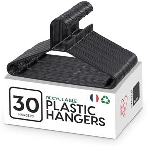 Iris Ohyama , Bedroom Storage, Plastic Hangers, Pack of 30 Hangers, Space Saving Hanger for Clothes, Black, BPA Free, Closets, Shirts, Coats, Ties, Dresses, Trousers, CHM-39 Iris Ohyama , Bedroom Storage, Plastic Hangers, Pack of 30 Hangers, Space Saving Hanger for Clothes, Black, BPA Free, Closets, Shirts, Coats, Ties, Dresses, Trousers, CHM-39