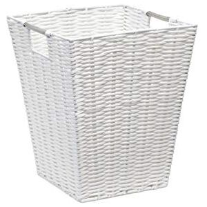 ARPAN Waste Paper Bin White Resin Plastic Strong Square Basket Storage Ideal For Home, Office, Hotels (White Square) ARPAN Waste Paper Bin White Resin Plastic Strong Square Basket Storage Ideal For Home, Office, Hotels (White Square)