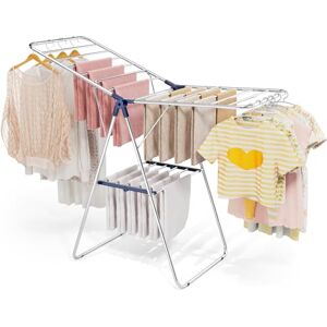 KINGRACK Foldable Metal Clothes Airer, Wing Clothes Drying Rack, Laundry Drying Horse Rack KINGRACK Foldable Metal Clothes Airer, Wing Clothes Drying Rack, Laundry Drying Horse Rack