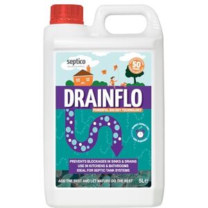 Septico Drainflo Probiotic Drain Cleaner 5L – Eco-Friendly Bio-Enzyme Formula for Kitchens, Bathrooms & Utility Drains – Septic Tank Safe Drain Unblocker & Odour Control Septico Drainflo Probiotic Drain Cleaner 5L – Eco-Friendly Bio-Enzyme Formula for Kitchens, Bathrooms & Utility Drains – Septic Tank Safe Drain Unblocker & Odour Control