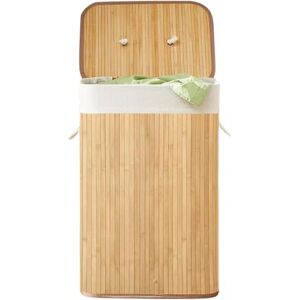 Comart Bamboo Laundry Basket 72 L 1 Compartment Space-Saving Basket Foldable with Lid and Handles Removable Inner Lining Cloth and Laundry Holder for Laundry and Bathroom Natural Comart Bamboo Laundry Basket 72 L 1 Compartment Space-Saving Basket Foldable with Lid and Handles Removable Inner Lining Cloth and Laundry Holder for Laundry and Bathroom Natural