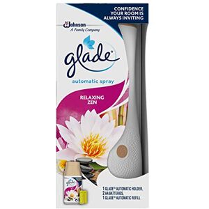 SC Johnson Glade Automatic Air Freshener Spray, Auto Spray Odour Eliminator & Room Fragrance, Starter Kit with Holder & Refill, 269 ml, Relaxing Zen, 3 Starter Kits SC Johnson Glade Automatic Air Freshener Spray, Auto Spray Odour Eliminator & Room Fragrance, Starter Kit with Holder & Refill, 269 ml, Relaxing Zen, 3 Starter Kits
