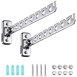 COTTAGE LIFE Wall Mounted Clothes Drying Rack – Foldable Stainless Steel Laundry Hanger Space-Saving Indoor/Outdoor Use 2 Pack COTTAGE LIFE Wall Mounted Clothes Drying Rack – Foldable Stainless Steel Laundry Hanger Space-Saving Indoor/Outdoor Use 2 Pack