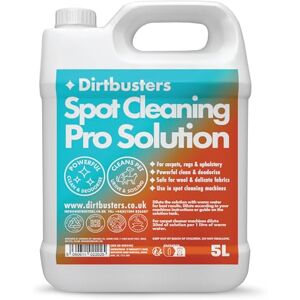 Dirtbusters Spot Cleaning Solution Carpet Cleaner Shampoo (5L) Deep Cleaning Treatment To Clean, Neutralise Odours & Remove Stains, Safe For Wool And Delicate Fabrics Dirtbusters Spot Cleaning Solution Carpet Cleaner Shampoo (5L) Deep Cleaning Treatment To Clean, Neutralise Odours & Remove Stains, Safe For Wool And Delicate Fabrics