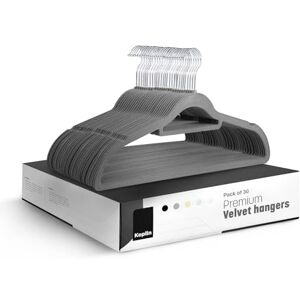 KEPLIN Velvet Hangers 30 Pack Non-Slip Clothes Hangers with Tie Bar & 360° Hook Durable & Sturdy, Space-Saving Wardrobe Organisers for Suits, Jackets & Clothes- Home Storage Solution (Grey) KEPLIN Velvet Hangers 30 Pack Non-Slip Clothes Hangers with Tie Bar & 360° Hook Durable & Sturdy, Space-Saving Wardrobe Organisers for Suits, Jackets & Clothes- Home Storage Solution (Grey)