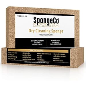 SpongeCo Dry Cleaning Soot Eraser Sponge 36 Pack Pet Hair, Smoke, Dust and Dirt Remover, Chemical Sponge (36-3x6x1.5) Natural Latex Rubber Made in The USA SpongeCo Dry Cleaning Soot Eraser Sponge 36 Pack Pet Hair, Smoke, Dust and Dirt Remover, Chemical Sponge (36-3x6x1.5) Natural Latex Rubber Made in The USA