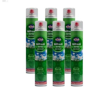Nilco Power Fresh Spring Bouquet Air Freshener 6-Pack 750ml Aerosol Odour Eliminator – Long-Lasting Waterless Spray for Hotels, Offices & Large Areas High-Discharge Fragrance for Industrial Use Nilco Power Fresh Spring Bouquet Air Freshener 6-Pack 750ml Aerosol Odour Eliminator – Long-Lasting Waterless Spray for Hotels, Offices & Large Areas High-Discharge Fragrance for Industrial Use