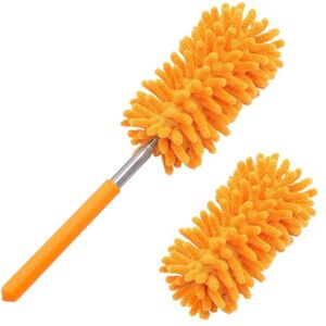 Tukuos Microfiber Duster for Cleaning, Hand Washable Dusters with 2pcs Replaceable Microfiber Head, Extendable Pole, Detachable Cleaning Supplies for Office, Car, Window, Furniture, Ceiling Fan Tukuos Microfiber Duster for Cleaning, Hand Washable Dusters with 2pcs Replaceable Microfiber Head, Extendable Pole, Detachable Cleaning Supplies for Office, Car, Window, Furniture, Ceiling Fan