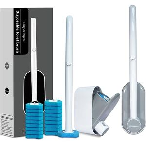 hisucbetter 2Pack Disposable Toilet Brush and Holder with 16 Toilet Bowl Wand Refills Loaded Scrubbing Solution for Toilet Cleaning, Bathroom Cleaning Supplies Set, Grey(2-Pack) hisucbetter 2Pack Disposable Toilet Brush and Holder with 16 Toilet Bowl Wand Refills Loaded Scrubbing Solution for Toilet Cleaning, Bathroom Cleaning Supplies Set, Grey(2-Pack)