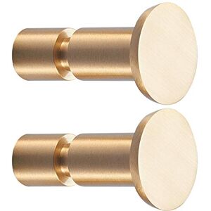 TECI Brushed Gold Towel Robe Hooks Bathroom Hardware Accessories Coat Hook Brass Clothes Hook for Bath Kitchen Contemporary Hotel Style Wall Mounted 2 Pack TC005D TECI Brushed Gold Towel Robe Hooks Bathroom Hardware Accessories Coat Hook Brass Clothes Hook for Bath Kitchen Contemporary Hotel Style Wall Mounted 2 Pack TC005D