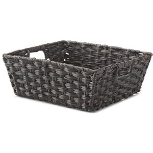 Whitmor Split Rattique Shelf Tote-Driftwood, Polyethylene Metal, Brown, One Size Whitmor Split Rattique Shelf Tote-Driftwood, Polyethylene Metal, Brown, One Size