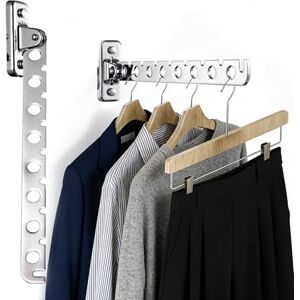 COTTAGE LIFE Wall Mounted Clothes Drying Rack – Foldable Stainless Steel Laundry Hanger Space-Saving Indoor/Outdoor Use 2 Pack COTTAGE LIFE Wall Mounted Clothes Drying Rack – Foldable Stainless Steel Laundry Hanger Space-Saving Indoor/Outdoor Use 2 Pack