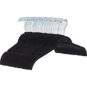 Amazon Basics Velvet Shirt/Dress Hangers, Black, 50-Pack Amazon Basics Velvet Shirt/Dress Hangers, Black, 50-Pack